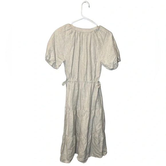 Aritzia Wilfred Decadence Organic Linen Tiered Midi Dress Size 2XS - Picture 5 of 13